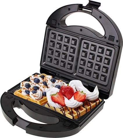 Aparat sandviçi/grilli/wafflesh 3‑në‑1, Mesko, MS 3045, 750–1000W, pllaka të këmbyeshme, zezë‑argjend