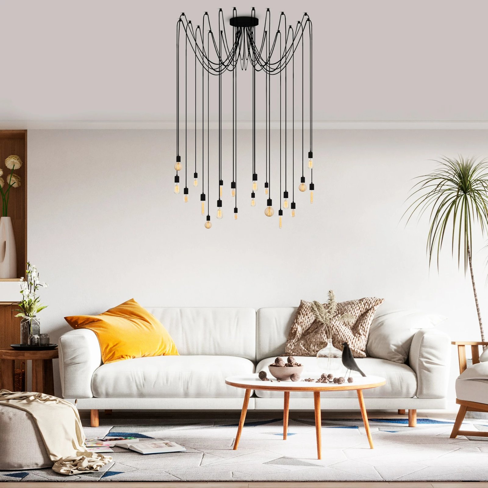 Llambë varëse moderne, e zezë, Opviq Kabluni MR-932