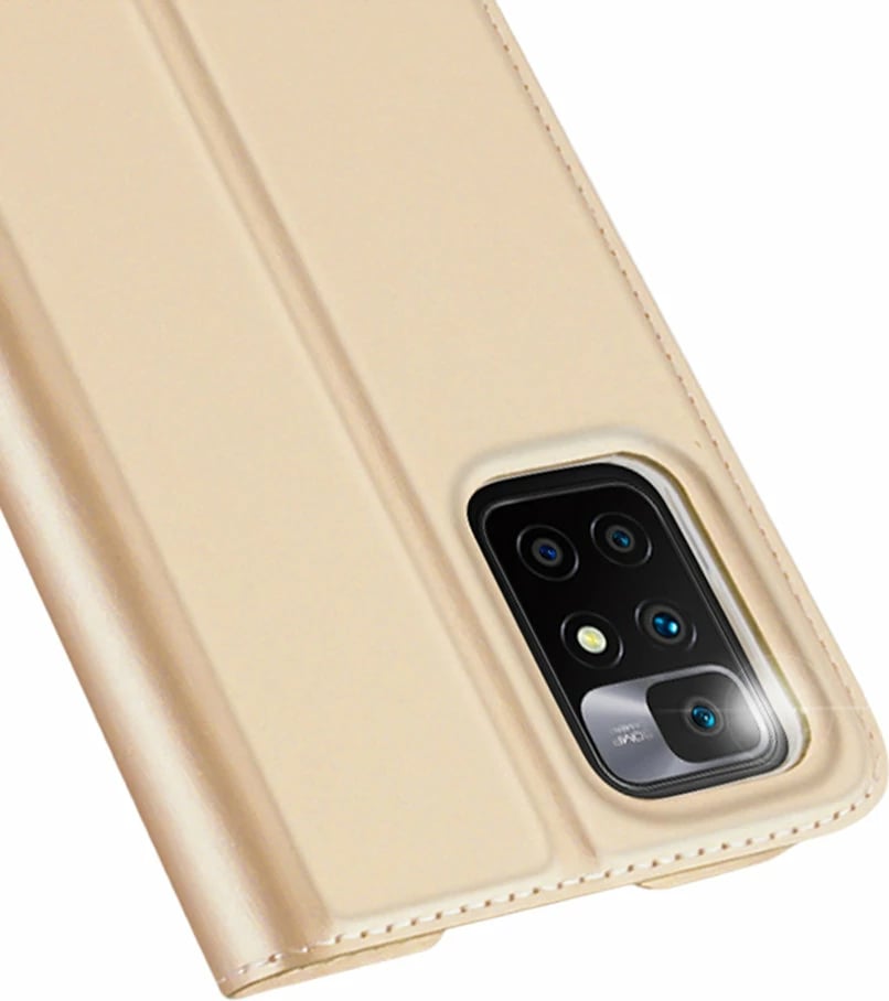 Mbështjellës Dux Ducis Skin Pro për Xiaomi Redmi 10, me kapak, me mbajtëse kartelash, Gold Mbështjellës Dux Ducis Skin Pro për Xiaomi Redmi 10, me kapak, me mbajtëse kartelash, Gold