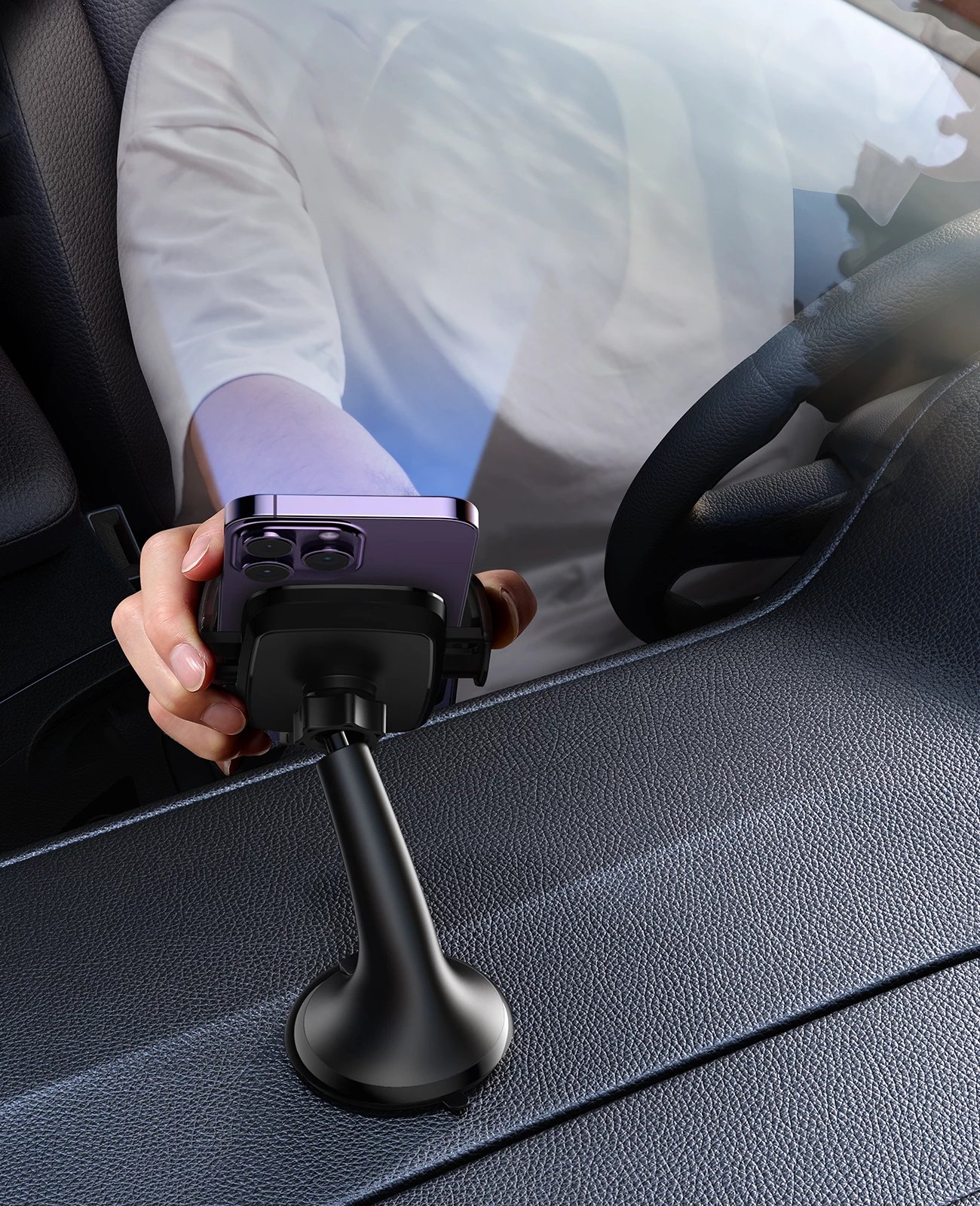 Mbajtës mekanik për celular Joyroom JR-ZS259 për makinë, universal, i zi