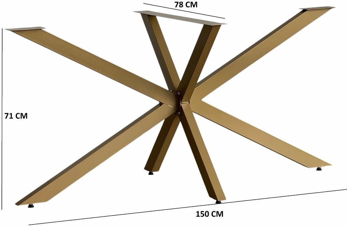 Këmbë metalike për tavolinë, ngjyrë ari, Skye Decor, Ahtapot