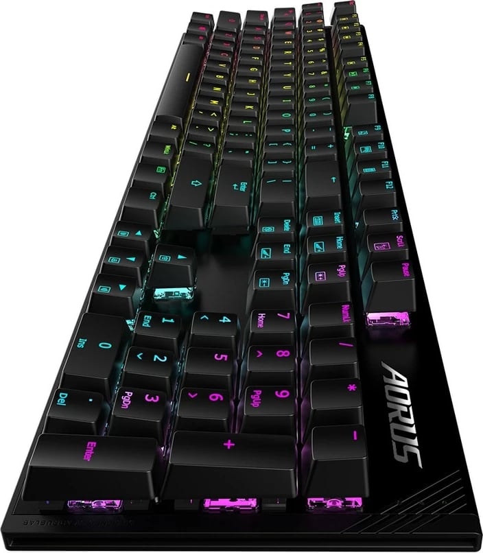 Tastierë mekanike Gigabyte AORUS K1, Cherry MX Red, RGB, full-size, e zezë