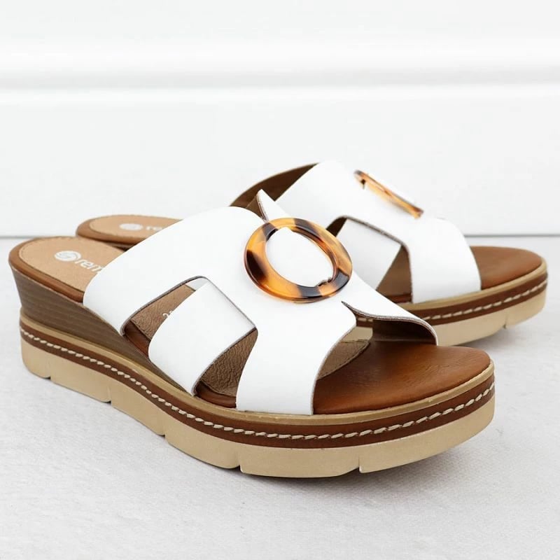 Sandale platforme për femra Remonte D2L52-80, të bardha