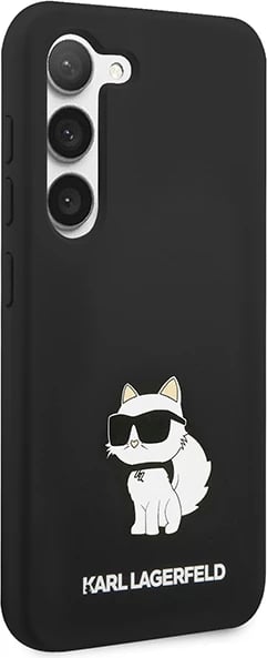 Mbështjellës Karl Lagerfeld Silicone Choupette për Samsung Galaxy S24, i zi