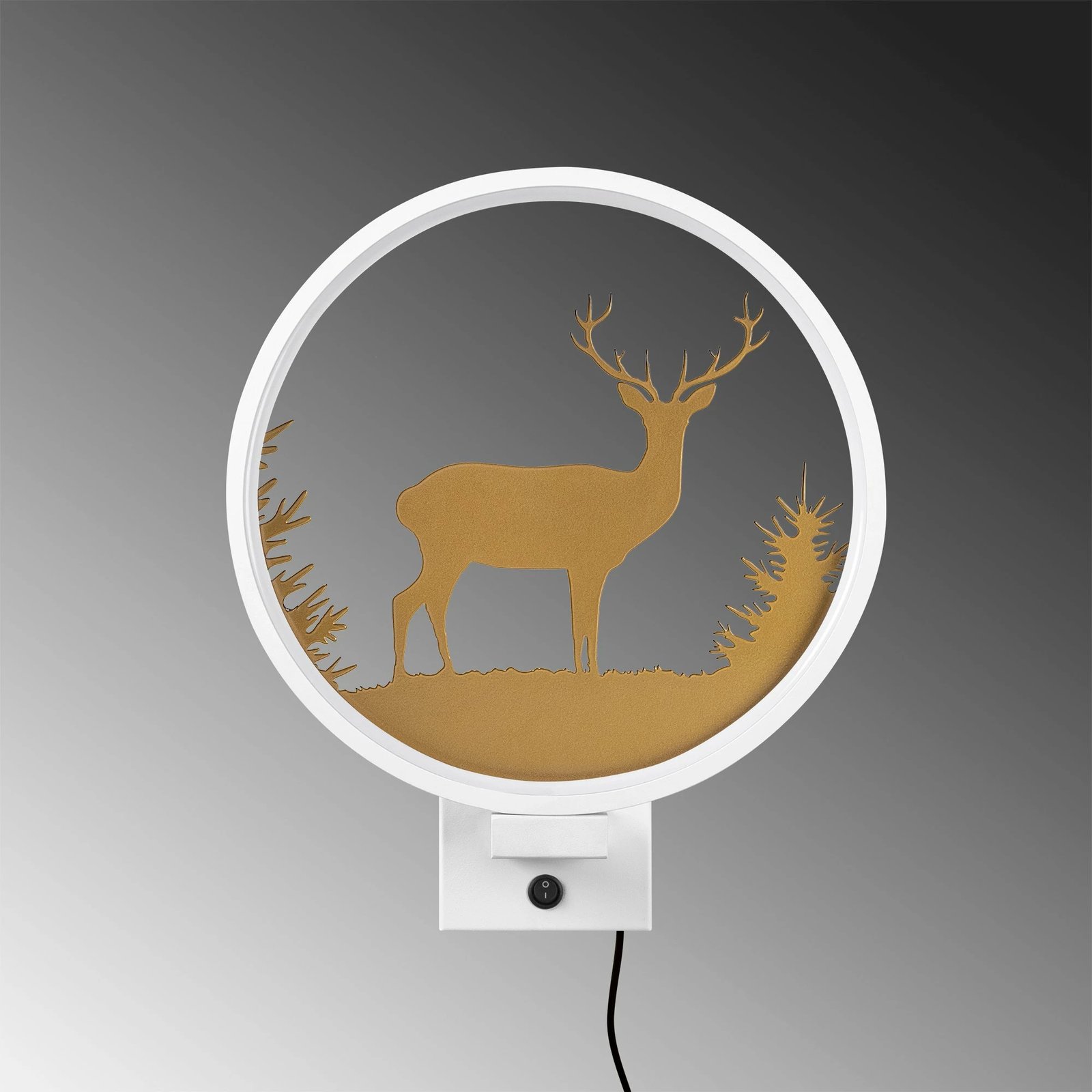 Llambë muri Opviq, XMAS31, e bardhë dhe ari