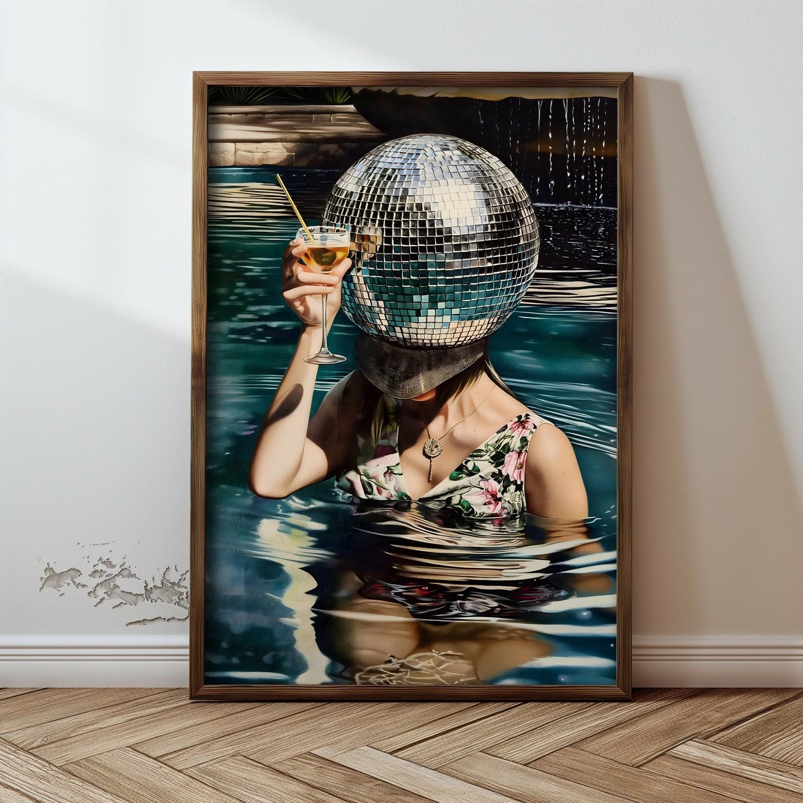 Pikturë dekorative me kornizë MDF, shumëngjyrëshe, Wallity, GE105-L