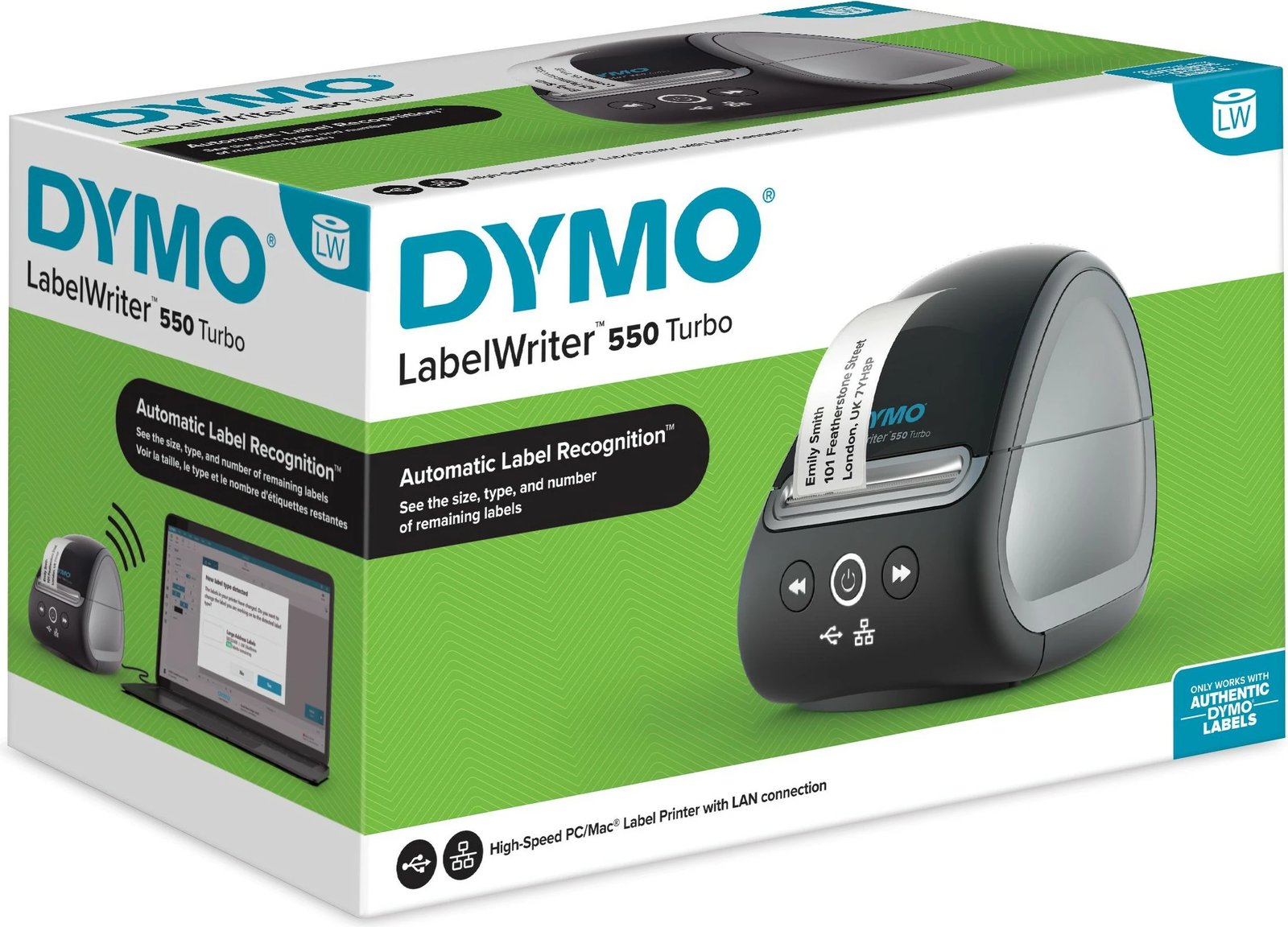 Printer etiketa Dymo LabelWriter 550 Turbo, LAN, USB, i zi Printer etiketa Dymo LabelWriter 550 Turbo, LAN, USB, i zi