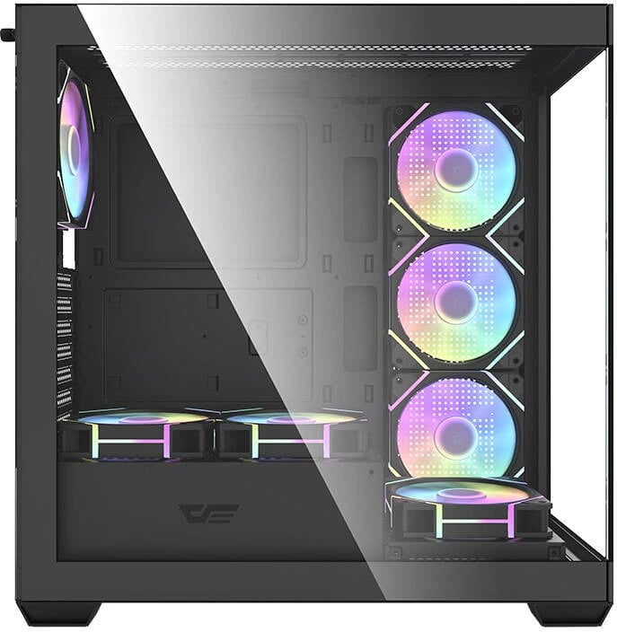 Kasë Darkflash DS900, Middle Tower, me 7 ventilatorë ARGB, e zezë