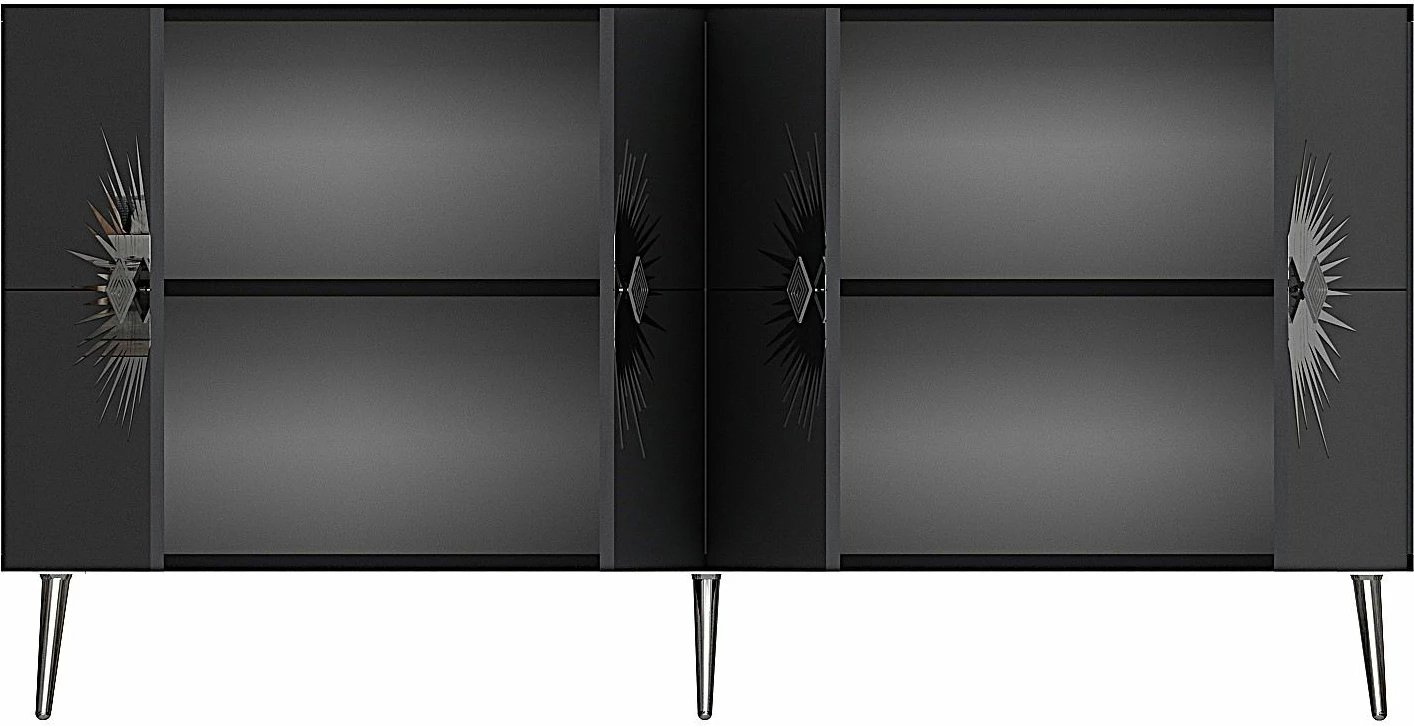 Konsolë Skye Decor, Nida KB150, antracit, argjend