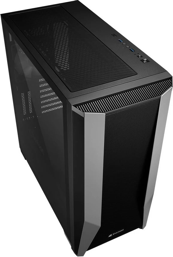 Kasë Sharkoon TG7M RGB midi, e zezë