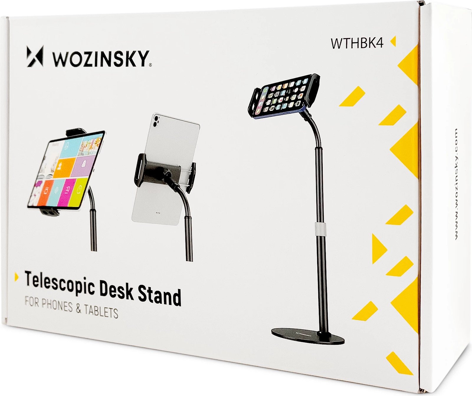 Mbajtës tavoline për tabletë dhe celular Wozinsky WTHBK4, i zi Mbajtës tavoline për tabletë dhe celular Wozinsky WTHBK4, i zi