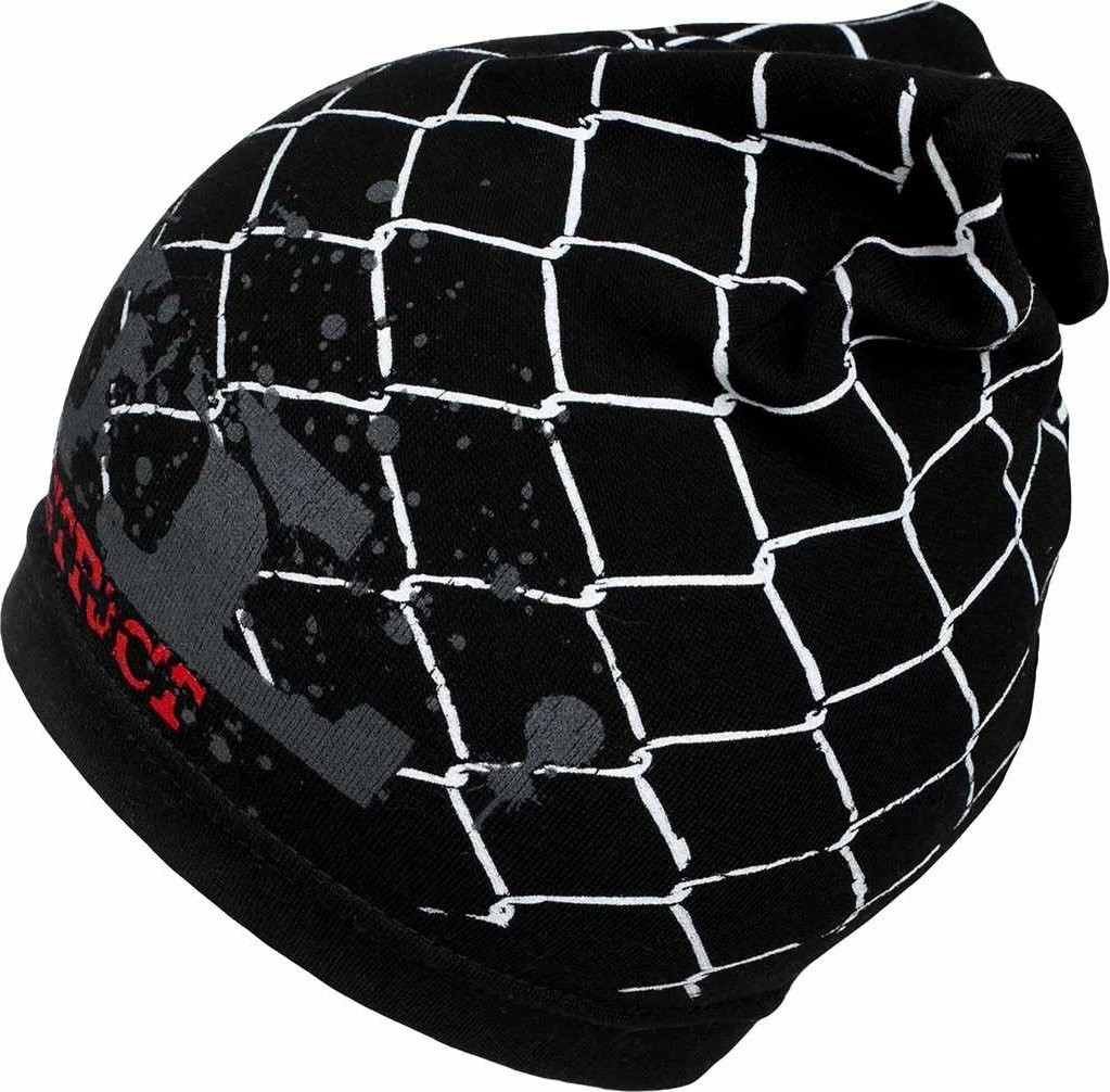 kapuç pranveror për fëmijë, NEW BABY, Evil Street District, 100% pambuk, i shtrirshëm, perimetër 40-50 cm, madhësia 104 (3-4 vjet), i zi