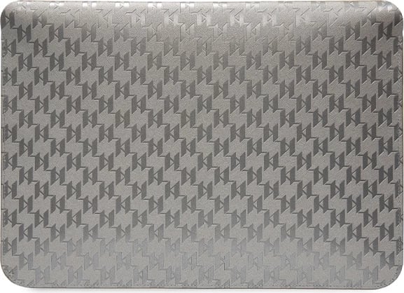 Mbështjellës laptopi Karl Lagerfeld Saffiano Monogram Ikonik, 14", argjendtë