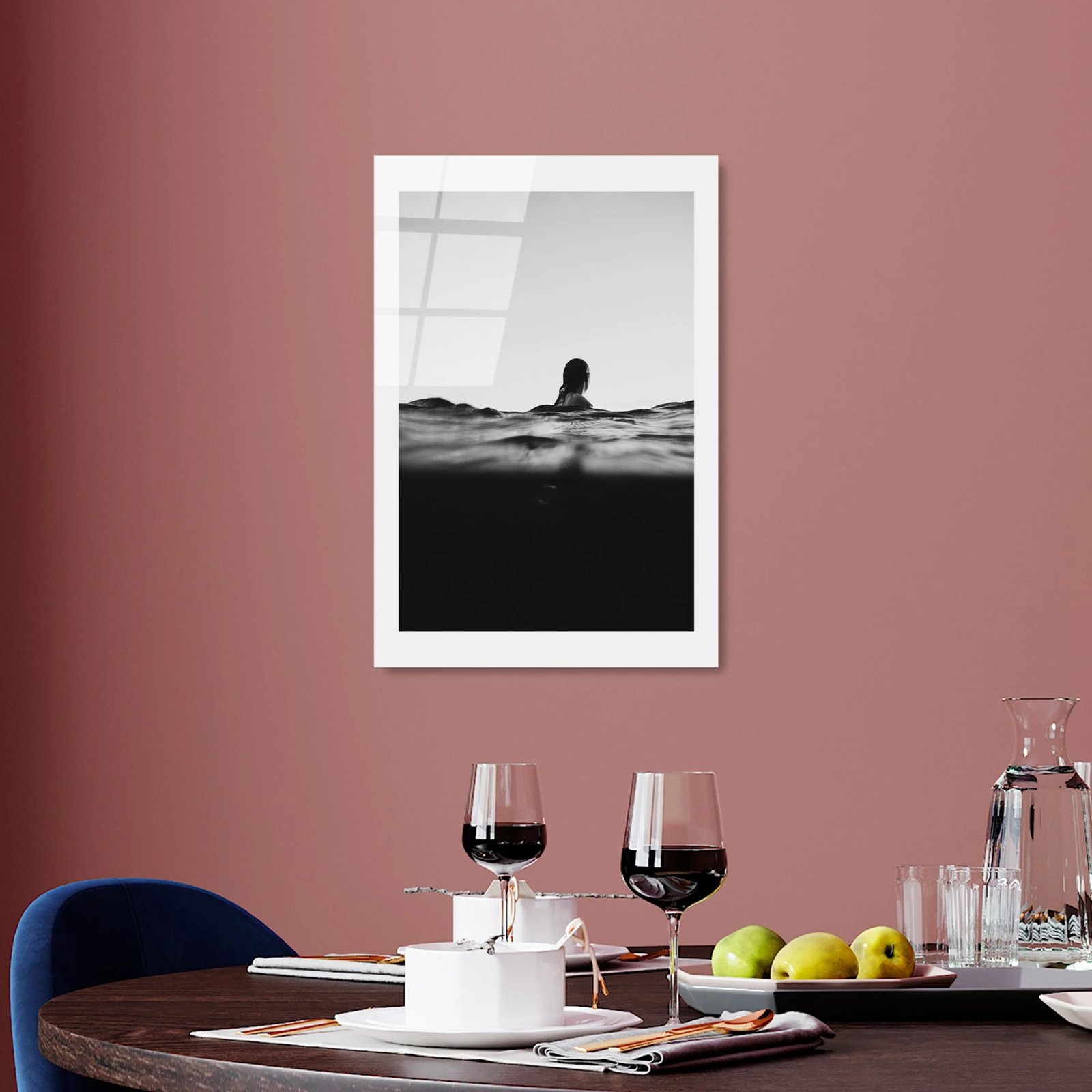 Pikturë dekorative prej xhami të temperuar, Wallity, UV-989, 30x45cm