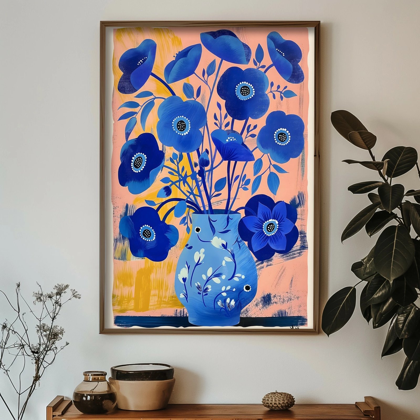 Pikturë dekorative me kornizë MDF, Wallity GE216-L, shumëngjyrëshe