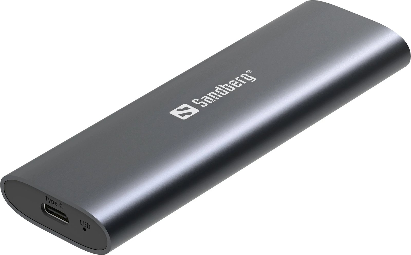 Kasë Sandberg USB 3.2 për SSD M.2+NVMe, 10 Gbit/s, e zezë