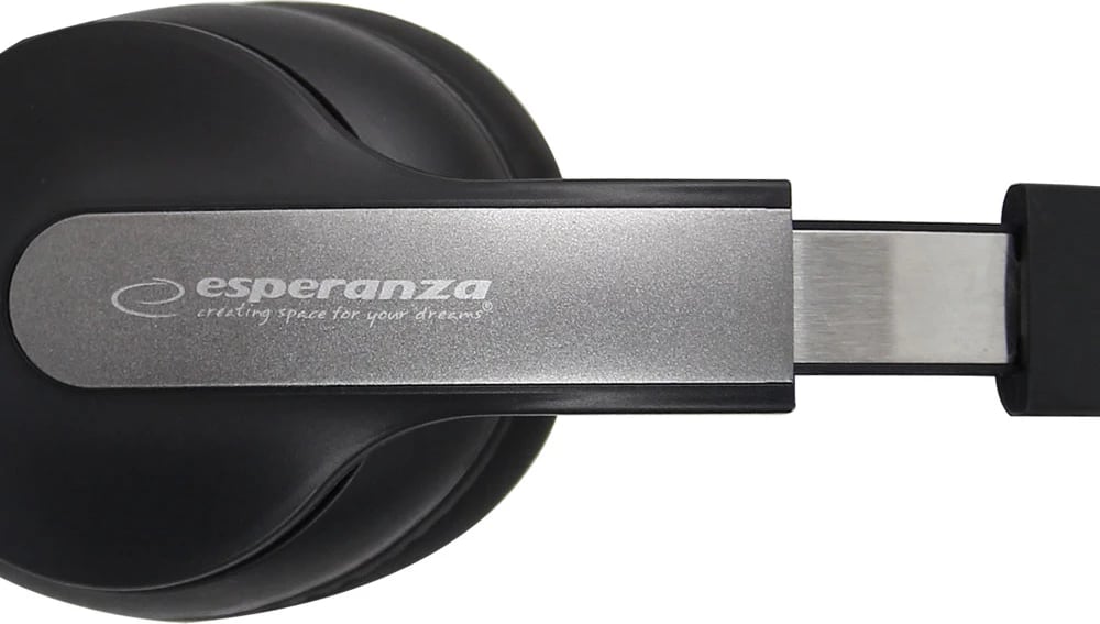 Kufje Bluetooth me ANC, Esperanza, Silence EH240, Bluetooth 5.3, mikrofon, bateri me jetë të gjatë, e zezë