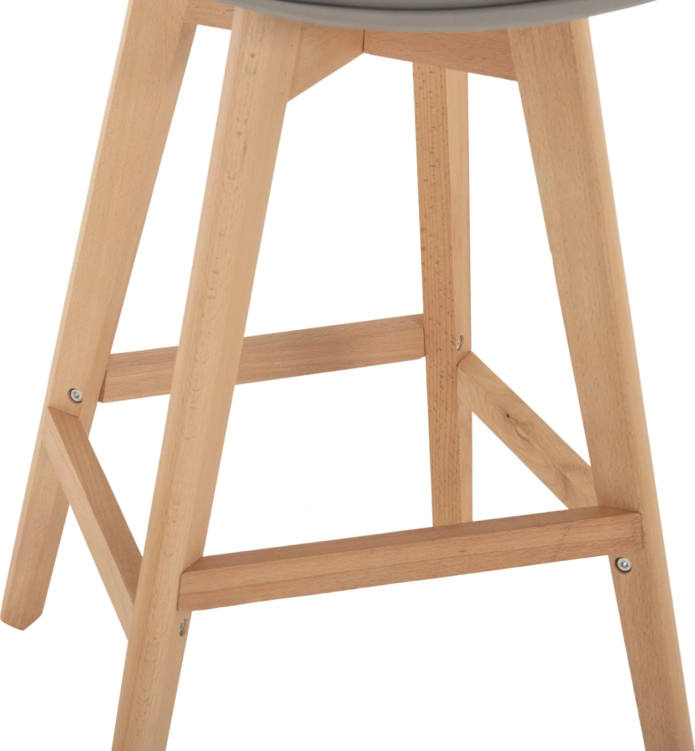 Karrige për bar VEGAS FH8000.30, polipropilen gri - dru ahu ngjyrë natyrale, 47x58x107H cm., set prej 4 copë