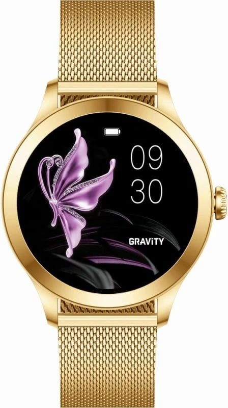Smartwatch Gravity për femra, gold