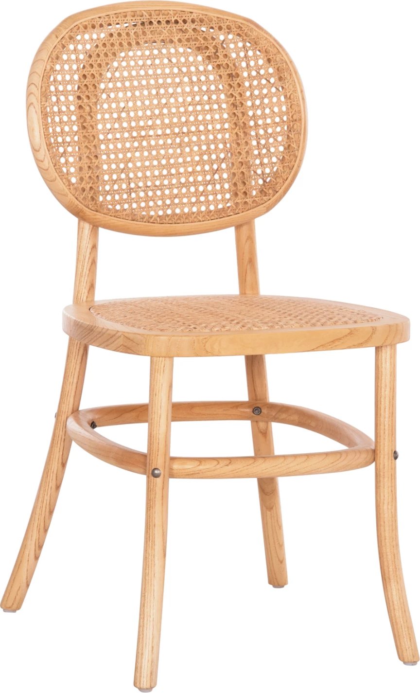 Karrige për ngrënie, e grumbullueshme, PENNY, FB98747.11, dru ahu, ratan sintetik, 44x51x87 cm.