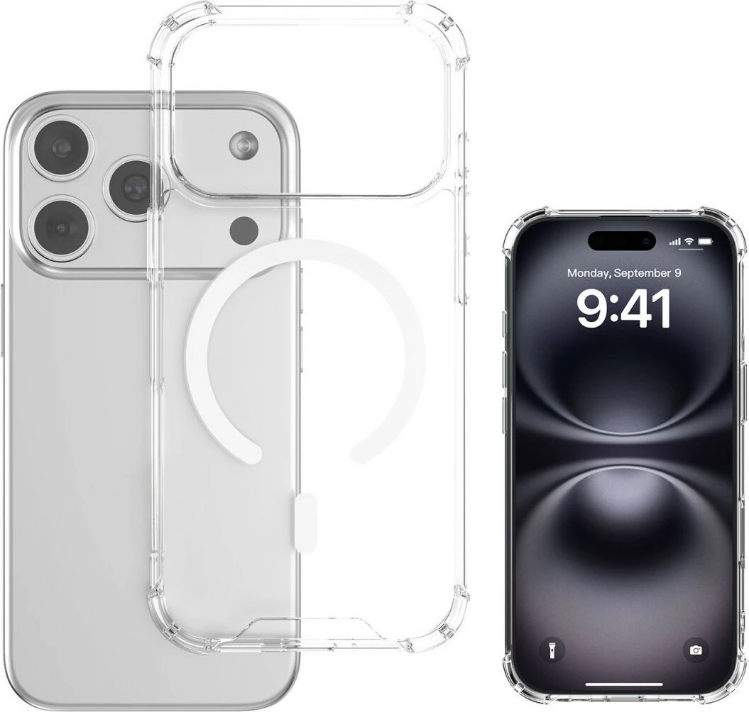 Mbështjellës 4smarts Hybrid Case Ibiza për iPhone 17 Pro transparent