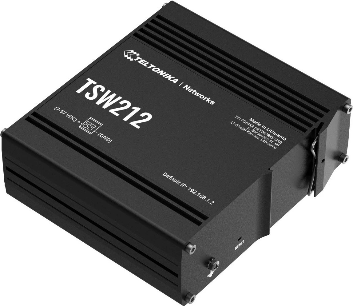 Switch industrial TELTONIKA TSW212, 8x Gigabit Ethernet, 2x SFP, i zi