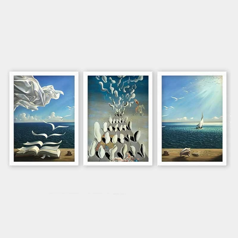 Pikturë dekorative me kornizë, set prej 3 copash, Wallity, 3BC_UN611484_3545