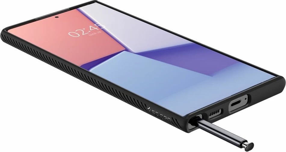 Mbështjellës Spigen Liquid Air për Samsung Galaxy S22 Ultra, Mat Zi