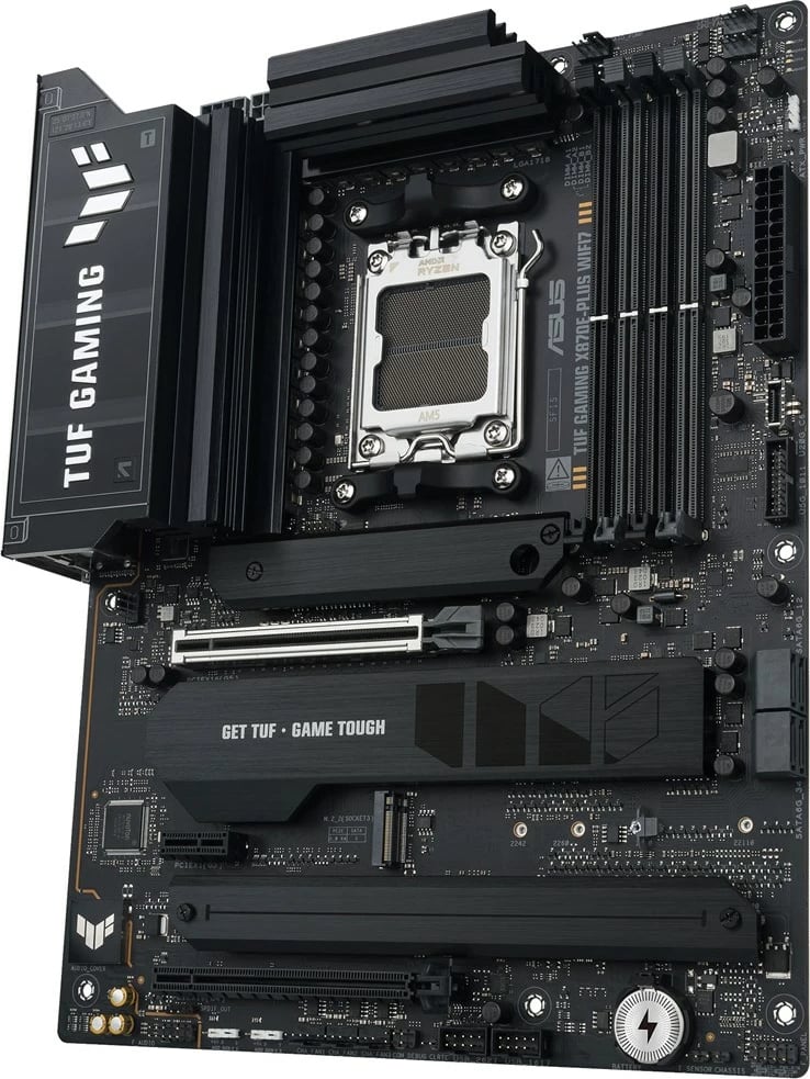 Pllakë amë ASUS TUF GAMING X870E-PLUS WIFI7, Socket AM5, ATX, Gri