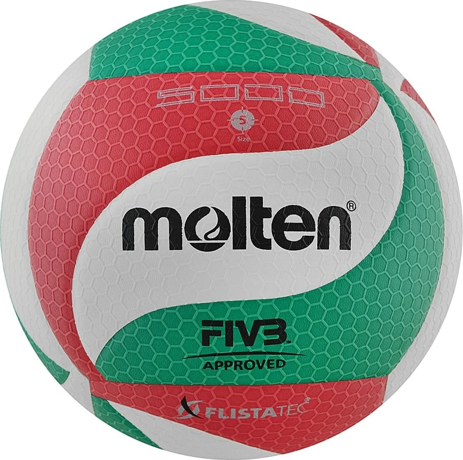 Top volejbolli Molten për femra, i bardhë-kuq-gjelbër