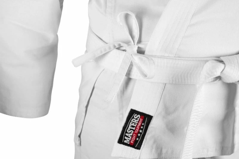 Kimono Karate Masters për Meshkuj, Femra dhe Fëmijë, i Bardhë - 9 oz, 150 cm