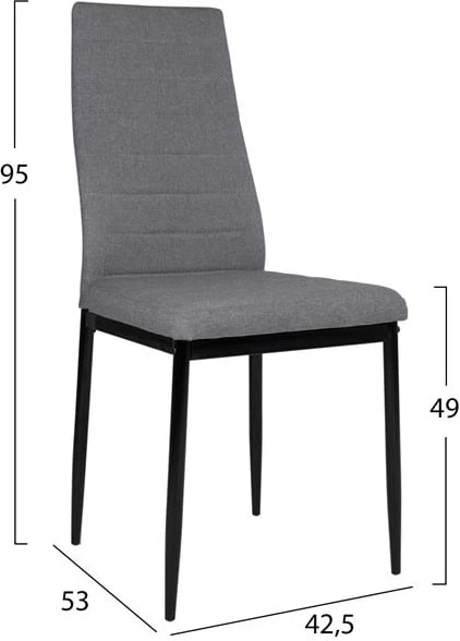 Set tavolinë me karrige 5 copë, sipërfaqe tavoline sonama & 4 karrige gri FH10355 110x70x75,5 cm
