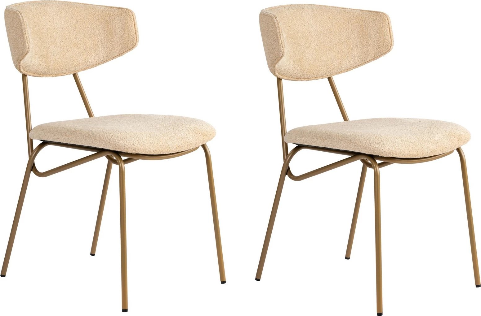 Set karrigesh (2 copë) Skye Decor, Nancy, bezhë, ari