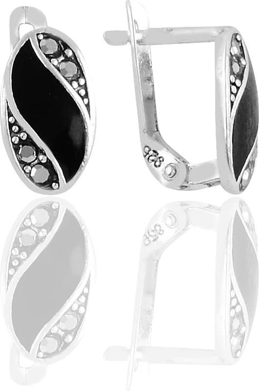 Vathë argjendi Jumeon, ngjyrë argjendi e zezë, 11178SIYAH