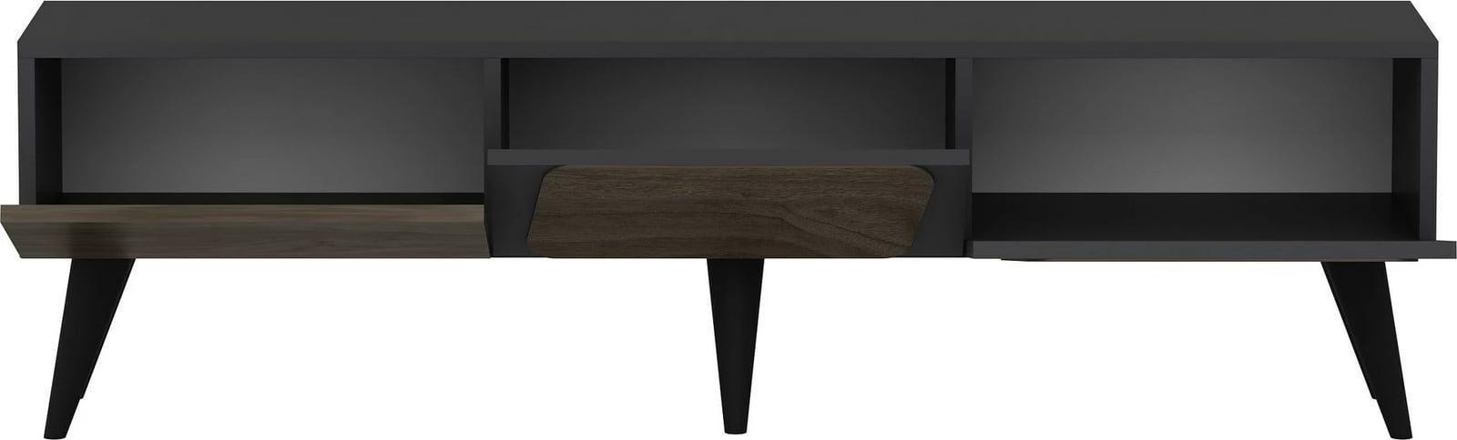 Komodë TV Skye Decor, Veas, anthracite, walnut