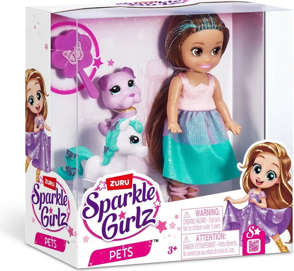 Kukull princeshë ZURU Sparkle Girlz 100522 me kafshë lodër, 12 cm Kukull princeshë ZURU Sparkle Girlz 100522 me kafshë lodër, 12 cm