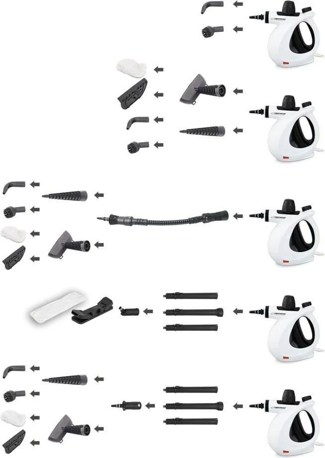 Pastrues me avull portativ Esperanza EHS008, 0.35L, 900W, Bardhë