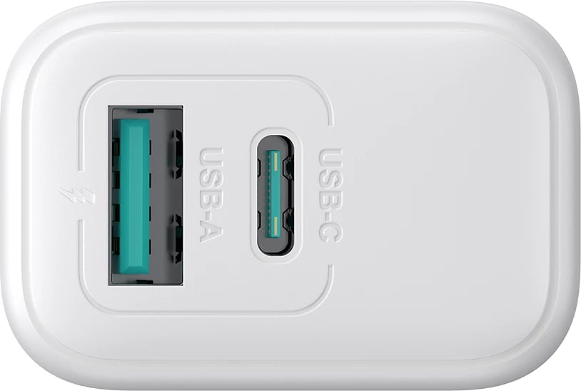 Karikues muri Joyroom JR-TCF21 20W PD/QC 3.0 2 porta USB-C/USB-A prizë UK i bardhë