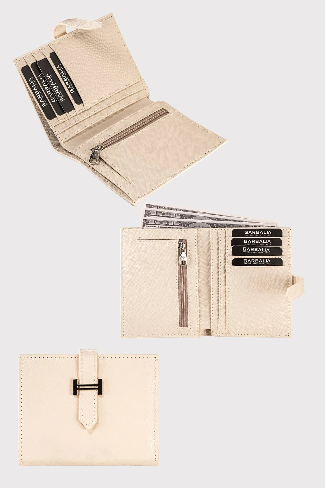 Portofol për gra, Zoozie Bags, Helsinki Parlak, krem