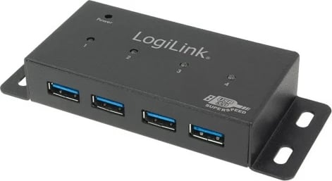 Hub USB LogiLink UA0149, 4 porta, 5000 Mbit/s, Gri