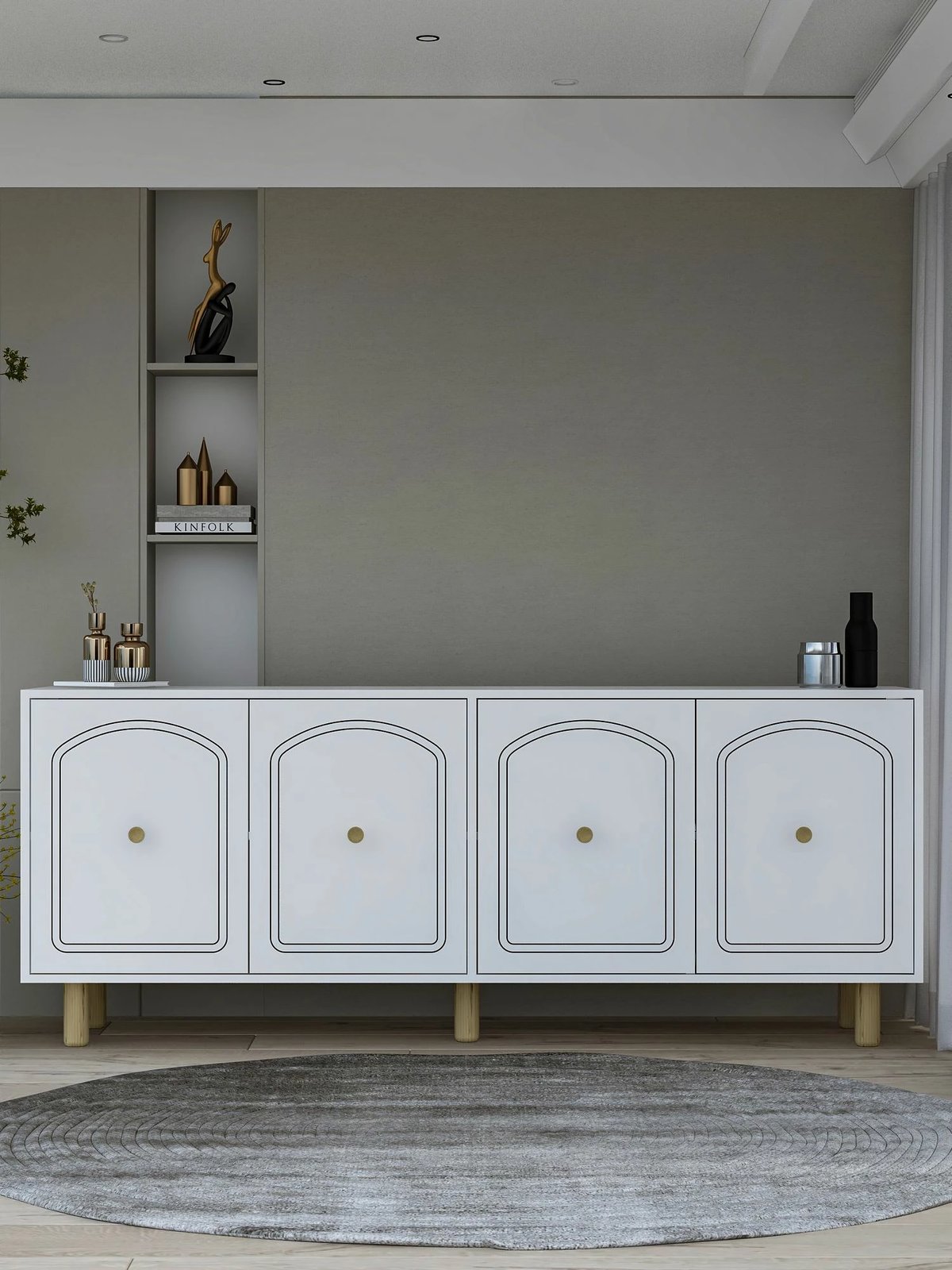 Konsolë Skye Decor, Hazal, e bardhë