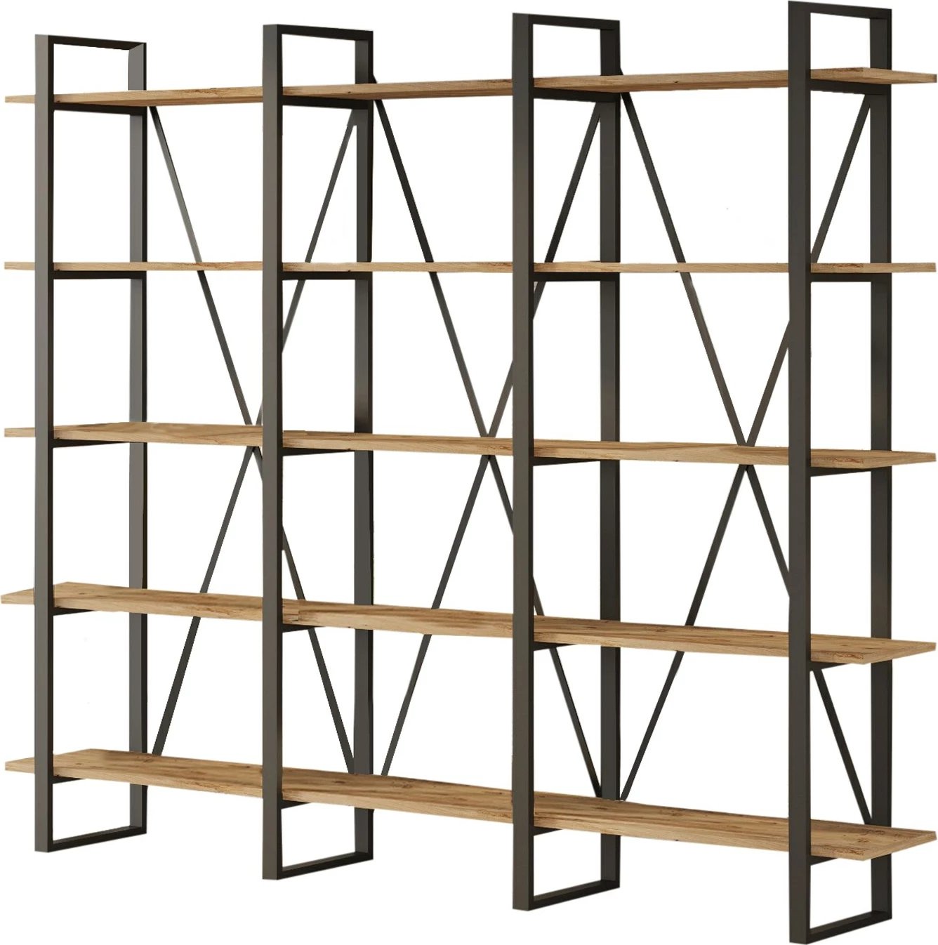 Raft librash Hanah Home, Ml4-A, ngjyrë Atlantic Pine, 219.6x180x34 cm