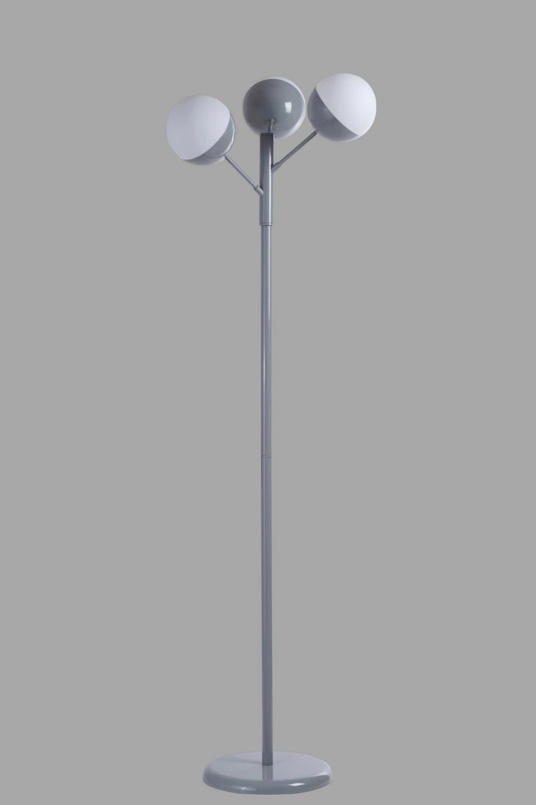 Llambë dyshemeje Opviq, 8948-6, metal e xham, e bardhë dhe gri