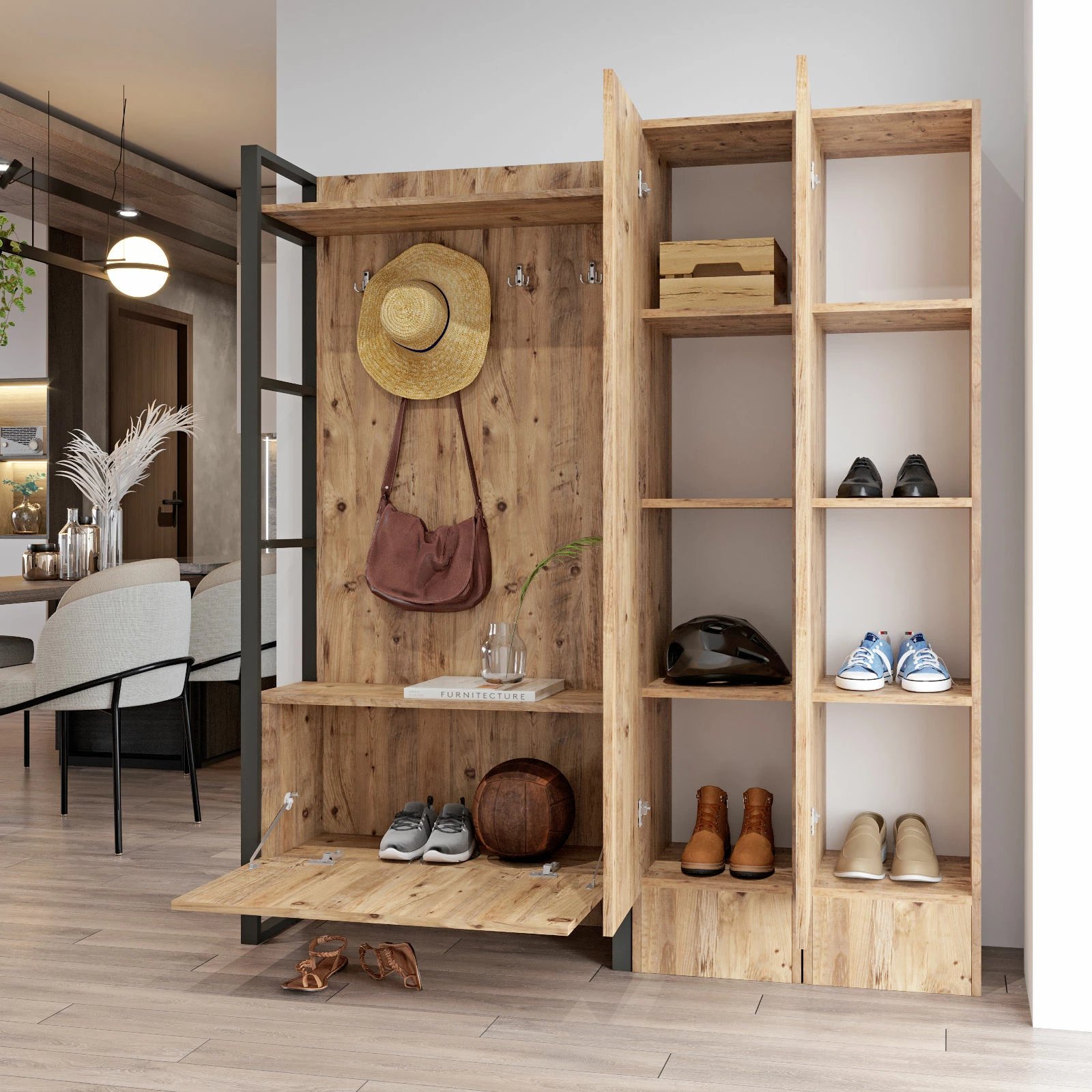 Stendë korridori Hanah Home, Ml17-A, ngjyrë Atlantic Pine