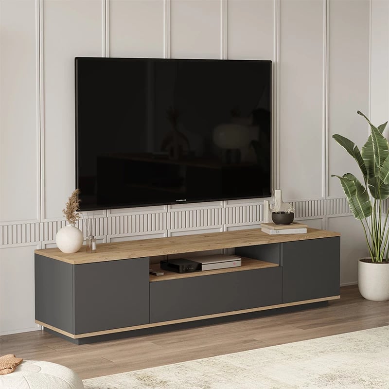 Komodë TV Soren sonoma-anthracite 180x44.5x44.6cm