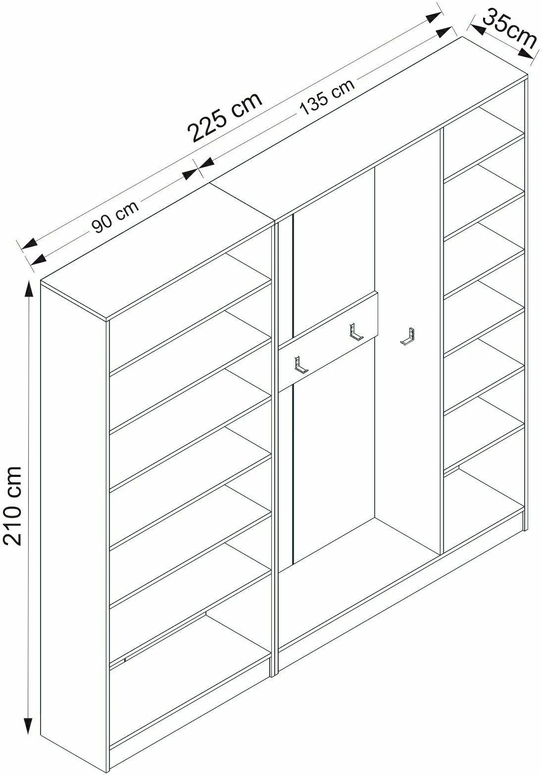 Stendë korridori Skye Decor, Noah, e bardhë, 8460