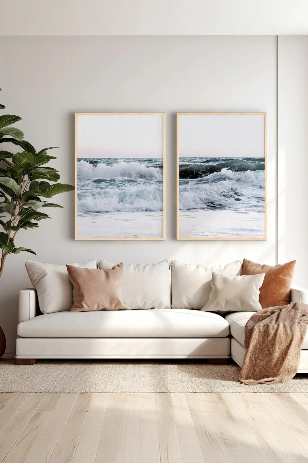 Pikturë dekorative me kornizë (2 copë), Wallity, Ersy2Lımodel35-Ahsap