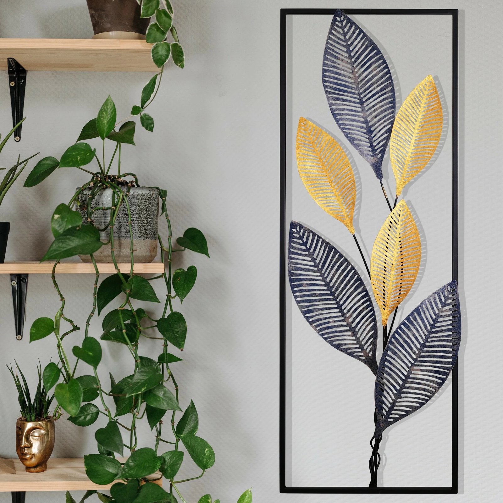 Aksesor dekorativ metalik për mur, Wallity Napoleon, shumëngjyrësh, 32x5x90cm