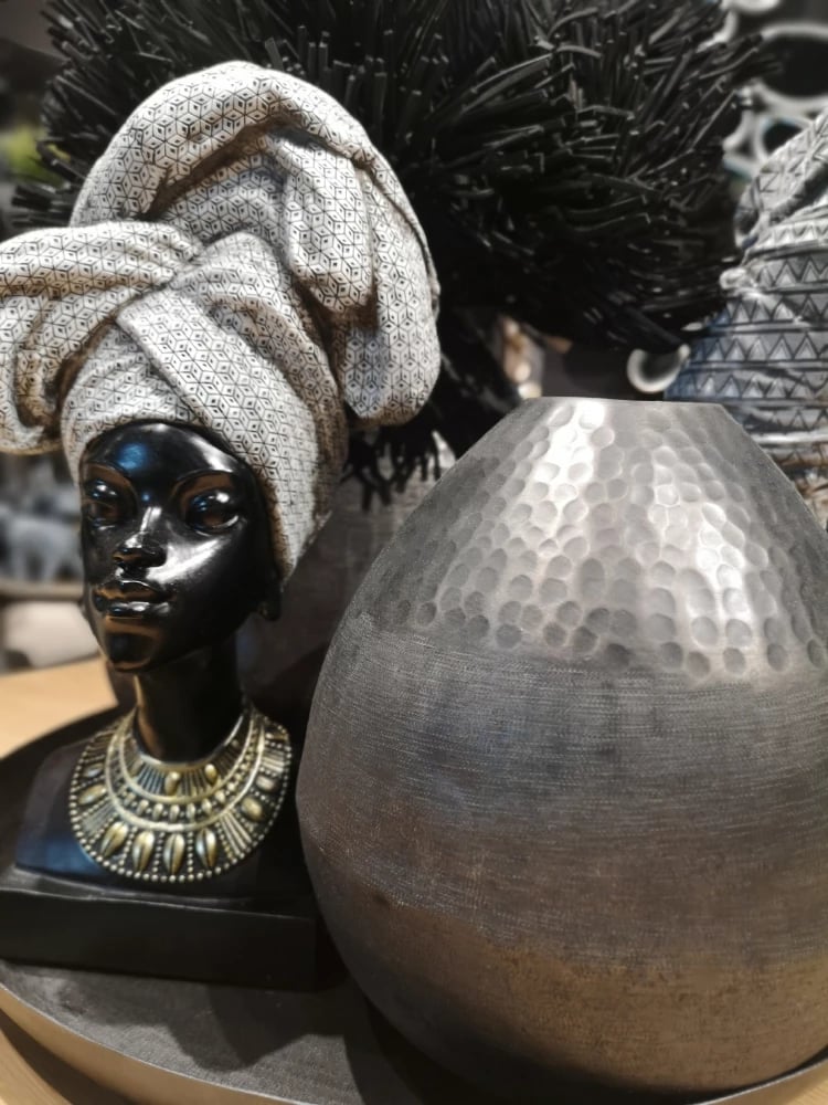 Vazo DROP, alumin, ngjyrë grafit, 32x32x29 cm