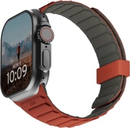 Rrip silikoni për Apple Watch UAG Pathfinder, magnetik, 42/44/45/46/49mm, portokalli